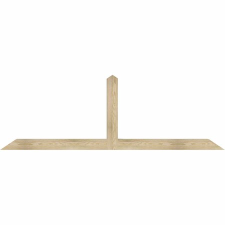 Ekena Millwork Portland Rough Sawn Timber Gable Bracket, Douglas Fir, 84"W x 28"H x 4"D x 4"F, 8/12 Pitch GBW084X28X0404POR00RDF
